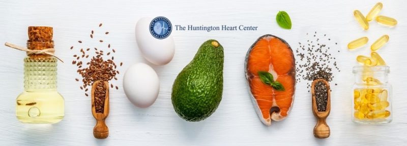 Foods and supplements containing Omega 3 for heart health based on recommendations from Huntington Heart